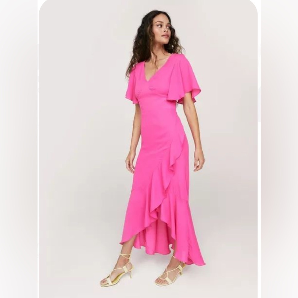 Nasty Gal flowy pink women’s dress